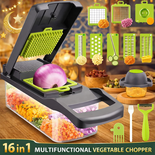 16 in 1 Vegetable Cutter – Chopper with Storage Box